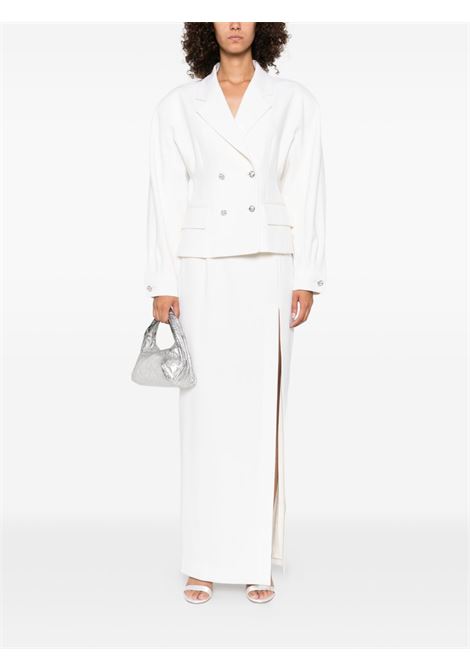 White crystal-embellished double-breasted jacket Alessandra Rich - women ALESSANDRA RICH | FABX4143F23350822